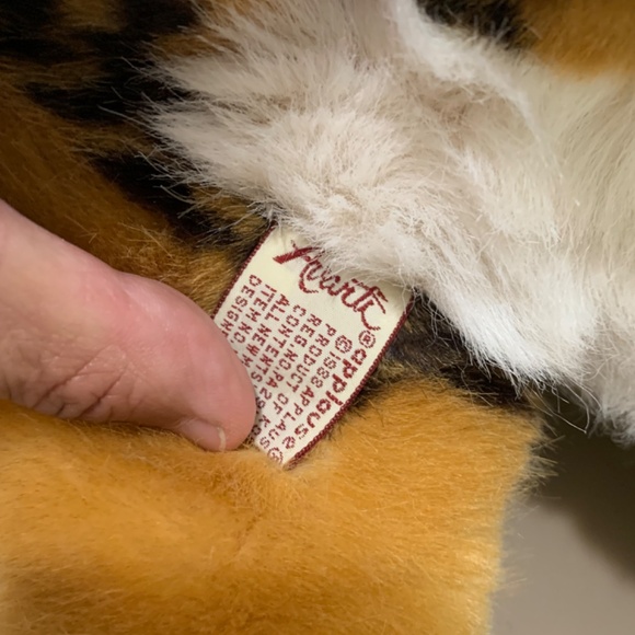 VTG 1988 Applause Avarti Sleeping Tiger Animal Plush Italy - Picture 4 of 13